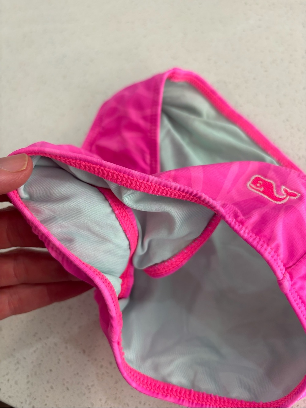 Vineyard Vines Girls Hot Pink Ruffle Two-Piece Swimsuit Size XS 5/6 - Picture 4 of 6